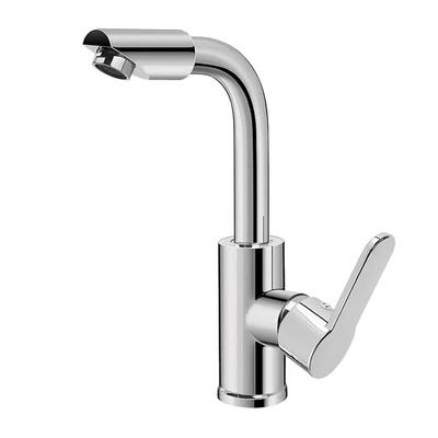 Bathroom Tap Chrome Plated Durable Faucet Polished Silver
