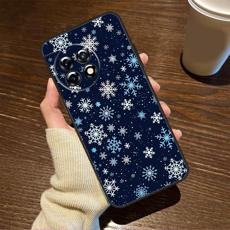 Snow Snowflake Winter Case For OnePlus 13T 10T 8T 10R 13R 15 R 13 12 11 9 10 Pro Nord CE 5 2 3 4 Lite N20 N30 Cover