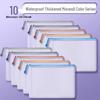 A4 Transparent Mesh Zipper File Bags, 10-Pack