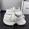 Thick-soled hollowed-out breathable mesh dad shoes women's summer new leather versatile sports lazy bag head sandals