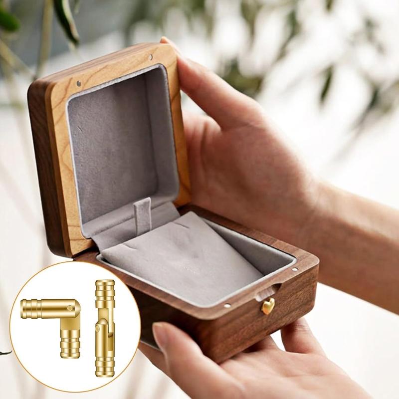 50pcs Small Metal Hinges 4x20mm Craft Hinges set Ideal for Concealed Applications in DIY Crafts & Wooden Box Projects