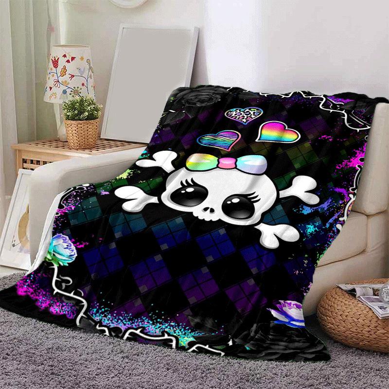 1 Stück Schämeldruck Leichte Flanelldecke, Bequeme und Warme Decke, für Camping Sofa Bett und Couch Büro, Geschenk