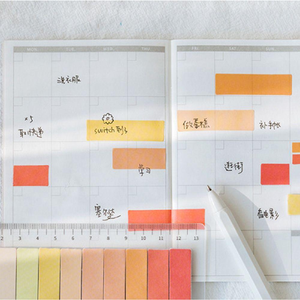 Stickers Office School Supplies Rainbow Color Sticky Notes Memo Pads To Do List Index Stickers
