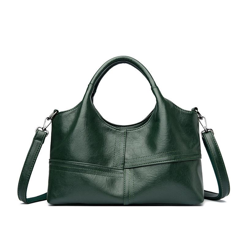 Ladies' Single-shoulder Crossbody Bag, Large-capacity Hand-held Women's Bag, Urban Simple Soft Leather Mom's Big Bag