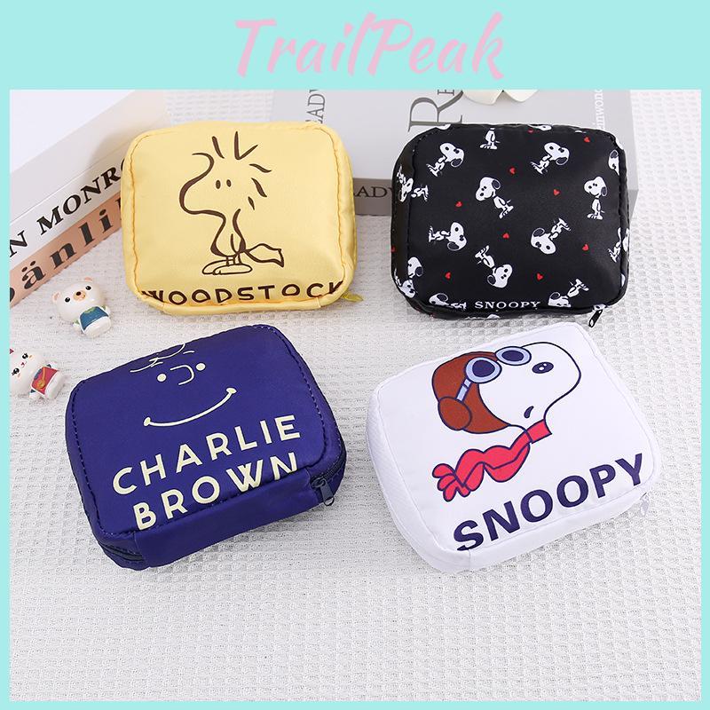 Snoopy Characters Storage Pouch With Multipurpose Oxford Fabric For Girls And Travelers