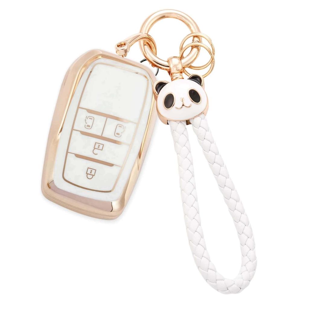 Voxy Noah 90 Series Key Cute Sienta Key New Alphard Vellfire 40 Series Smart Key Gold White [HOYZE] Case, Cover, Case, Panda,