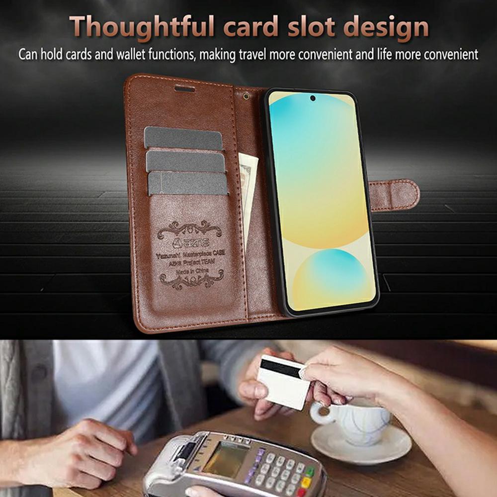 AZNS For Xiaomi Poco M8 5G/Redmi Note 15 5G (Global) Case Anti-Scratch PU Leather Stand Wallet Phone Cover
