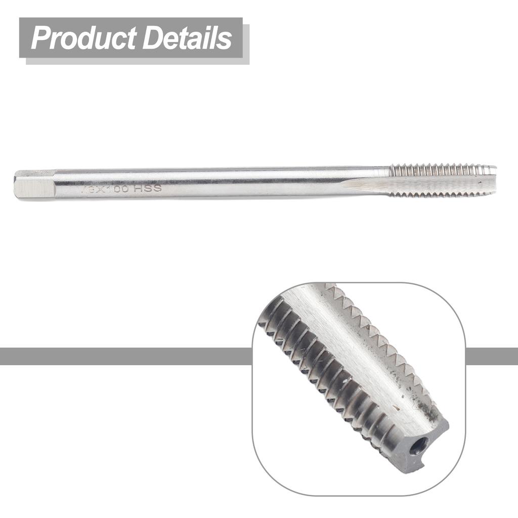 1pc Metric Thread Tap M8 X 1.25 100mm Extra Long Straight Flute Tapping Tool For Metalworking CNC Milling Machine