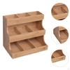 Organizer na torebki herbaty Drewniane pudełko Pojemnik, Stacja kawowa Pionowe przechowywanie