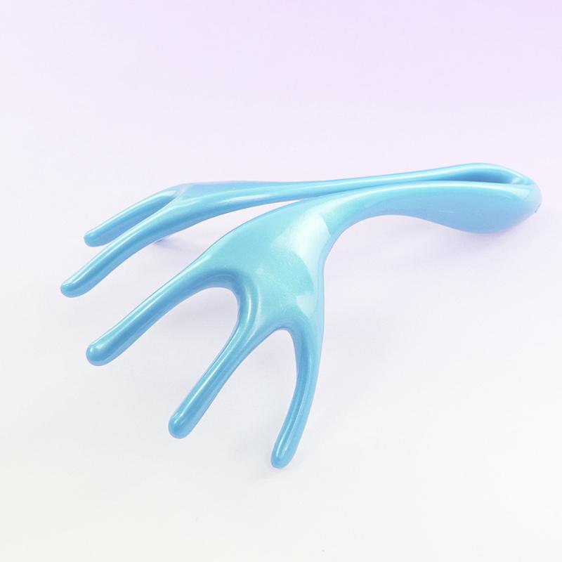 

1 шт. Ручной массажер для кожи головы с шестью когтями, массажер для головы, чесалка для расслабляющего массажа и стимуляции волос, пластиковый материал, инструмент для ухода за волосами синий