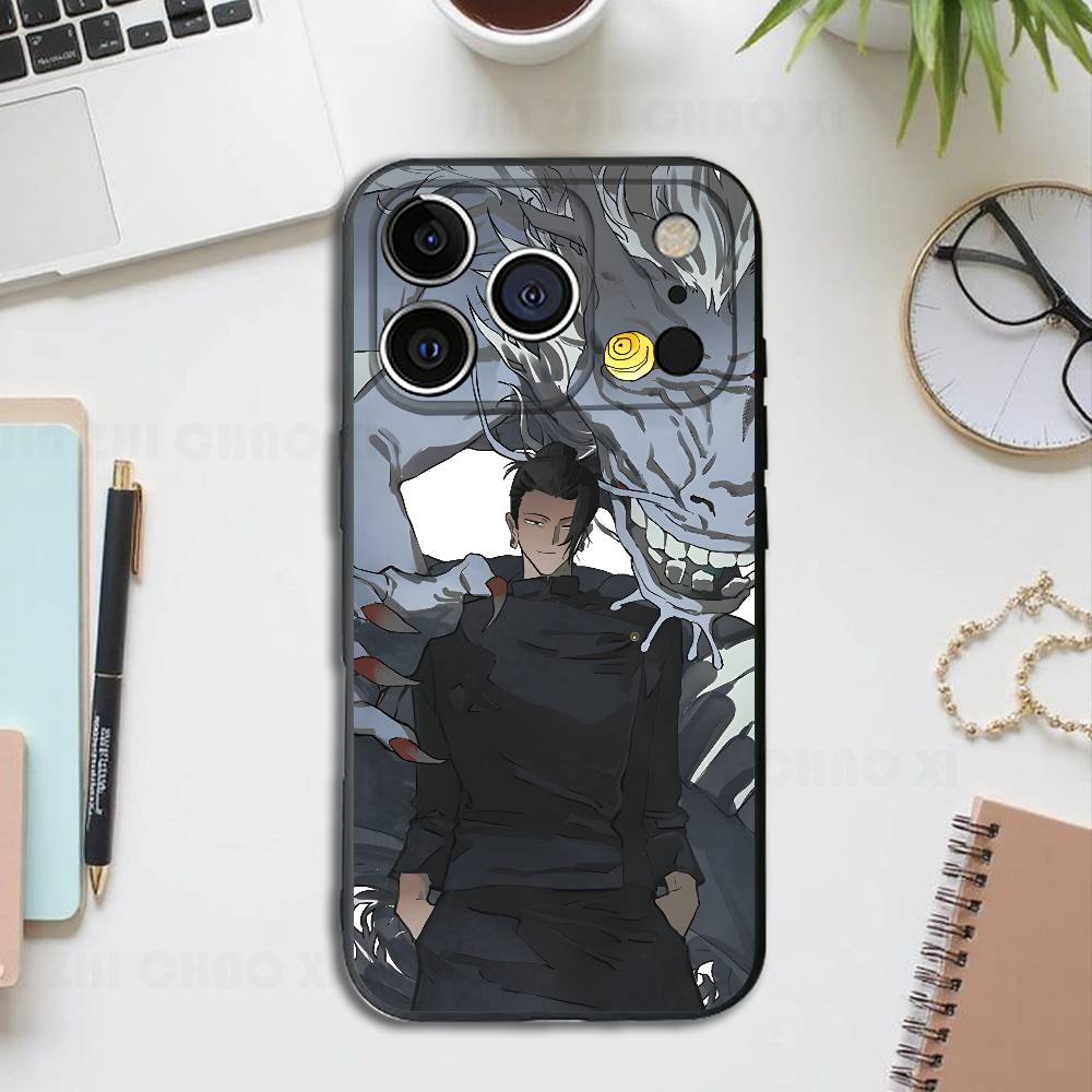 

K-Kenjaku Anime Silicone Soft Phone Case For IPhone17 16 15 14 13 12 11 Pro Max Plus X XR SE Cover iPhone16plus