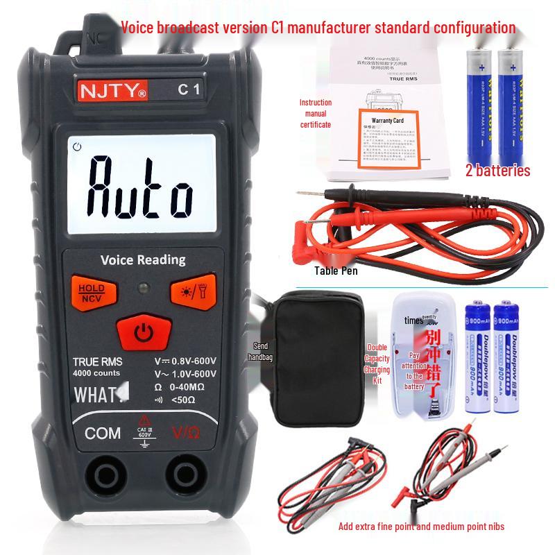 Tianyu C1 Intelligent Auto-Range Digital Multimeter with Voice Broadcast