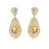 European and American Elegant Temperament Long CZ Dangle Earrings for Women 2022 Fashion Brand Jewelry Design Statement Eardrop