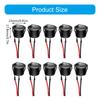 Round Rocker Switch 10Pcs Rocker Switch 12V Toggle Switch with Prewired Electrical Switches for Boats Car