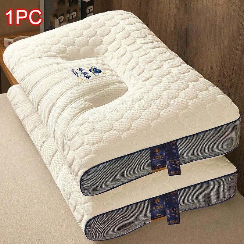 Latex Pillows Natural Rubber For Household Use Single Person Dormitories Student Cervical Protection Pillowcases Pillow Cores