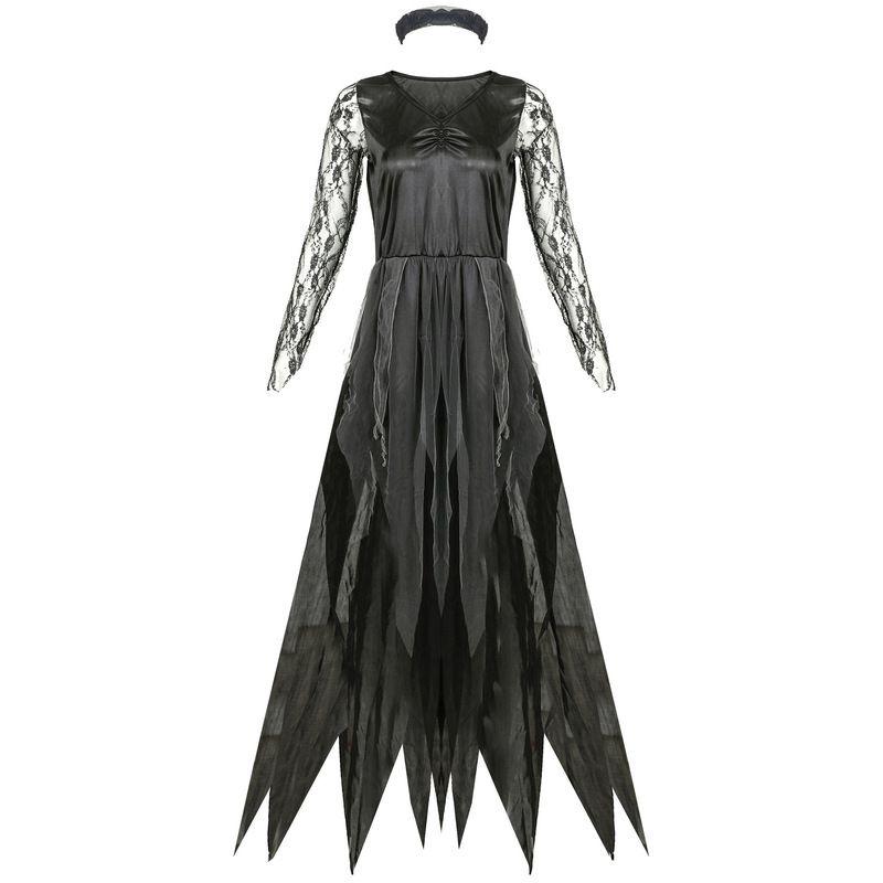 

Костюм Невесты-зомби с кладбища Призрак Труп Женский Хэллоуин Плюс Маскарадный костюм XL