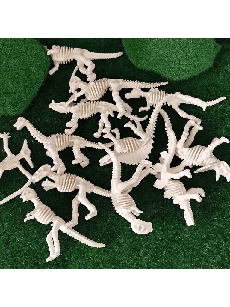 6pcs Dinosaur Skeleton Model Archaeological Excavation Dinosaur Simulation Tyrannosaurus Rex Stegosaur Triceratops Dinosaur