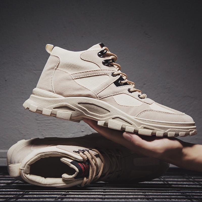 42 Size Men s Shoes Autumn Trendy Shoes Men s Boots Student Korean Version Trendy Versatile Sports Shoes 42 бежевый 2830₽