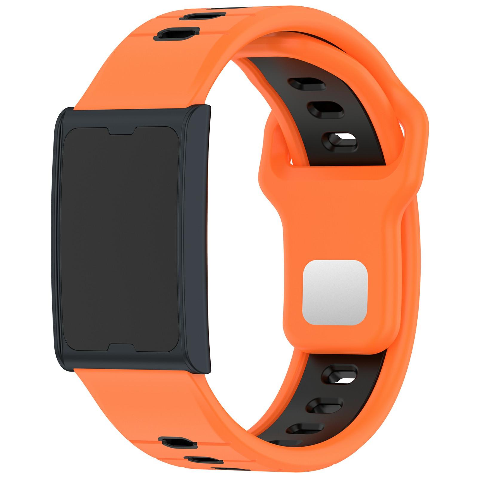 

Для Huami Amazfit Helio Ремінець Двоколірний М який Силіконовий Ремінець для Годинника Регульований Браслет Orange Black