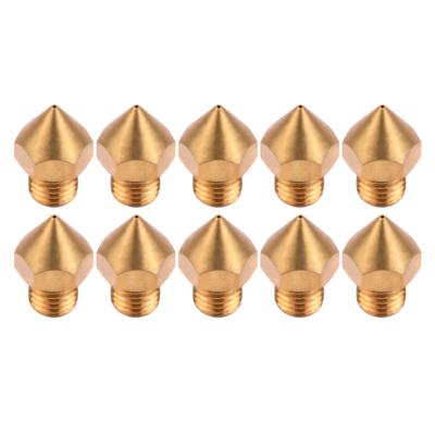 Aibecy 10pcs 3D Printer Extruder Brass Nozzle 0.4mm Printer Hotend Compatible with CR10S Pro 3D