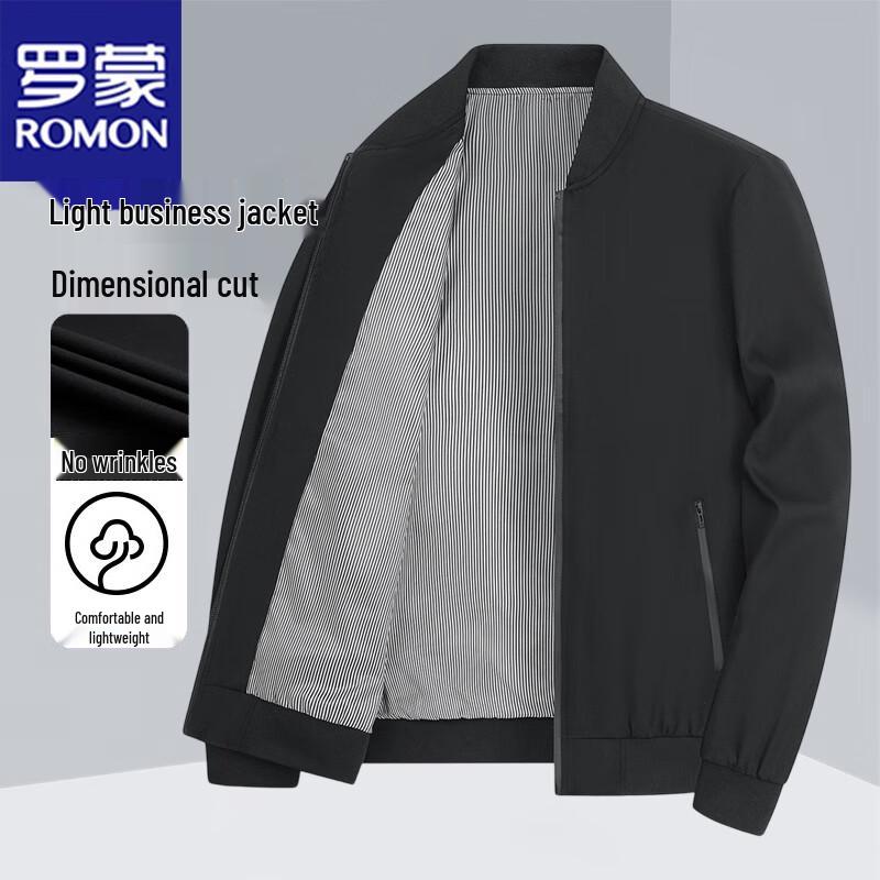 ROMON Men's Business Casual Stand Collar Jacket