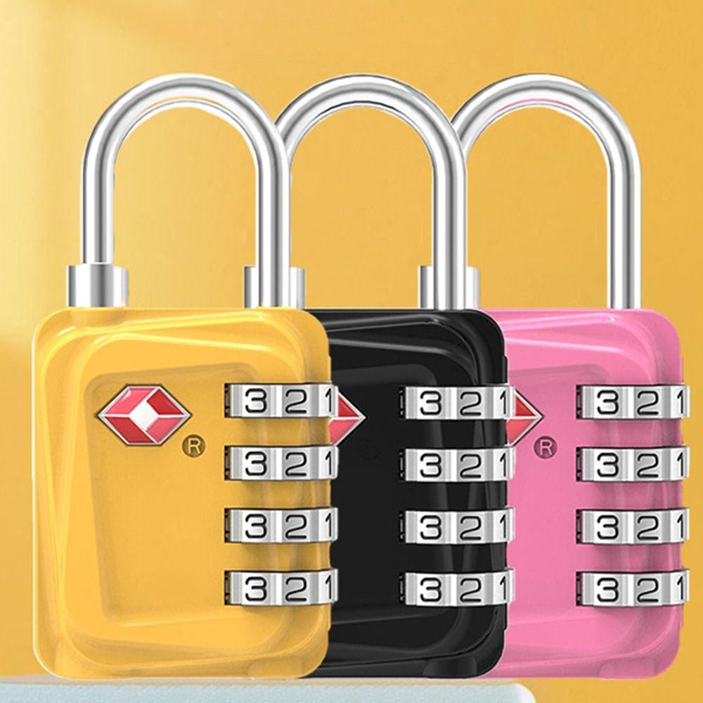 1Pc 4 Digit Combination Lock Zinc alloy Customs Password Lock Suitcase Luggage Coded Padlock Security Tool Portable Cabinet Lock
