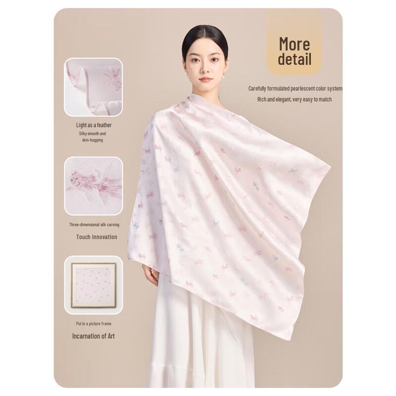 JIUMU Women's 100% Mulberry Silk Square Scarf SJ032