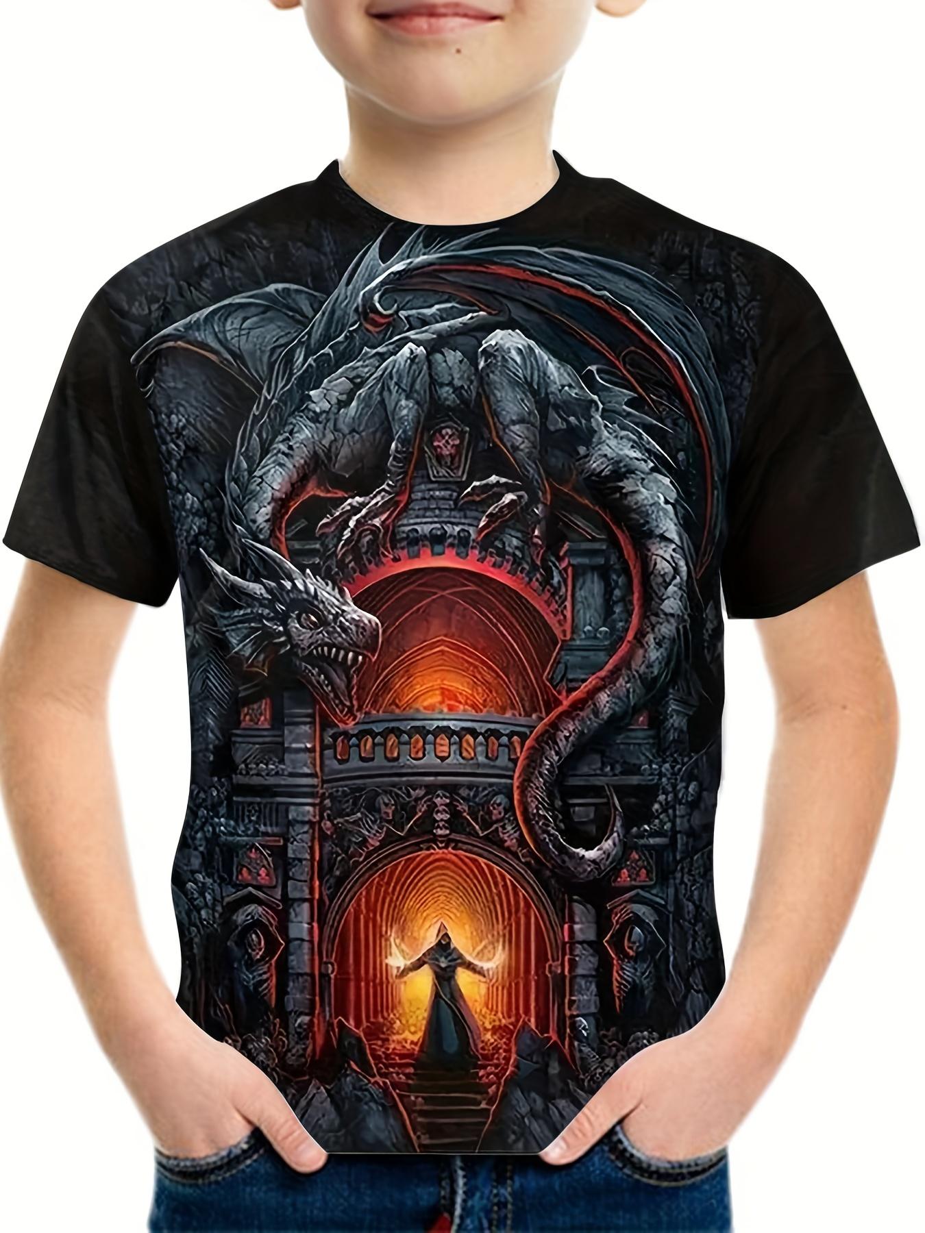 Детская одежда Футболка для мальчиков с коротким рукавом Детская футболка с принтом — фото 17