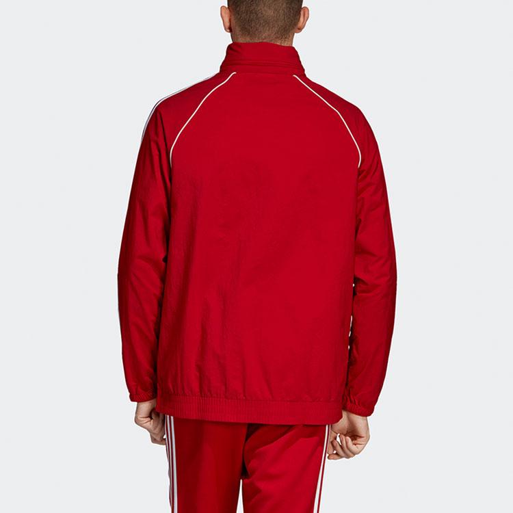 Adidas Originals Trefoil Jachetă Sport Casual cu Glugă Bărbați Jachete Roșu DV1587