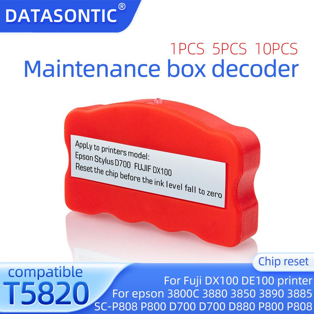 T5820 maintenance box decoder for Epson PRO 3800 3800C 3880 3850 3890 3885 SC-P808 D700 D880 P800  for Fuji DX100  Chip Reset
