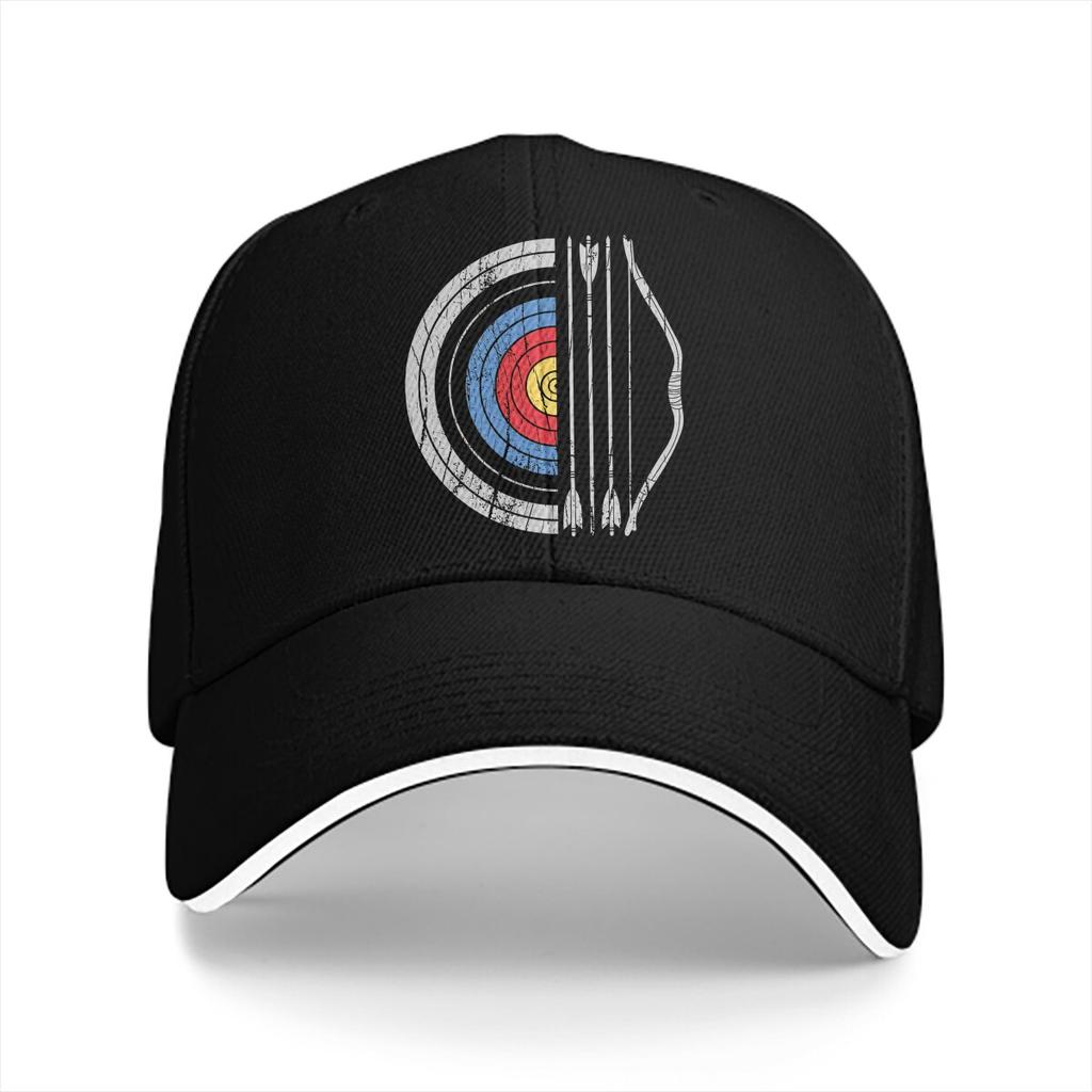 Archery Lover Multicolor Hat Peaked Unisexs Cap Archery Target Bow And Arrow Archer Personalized Visor Protection Hats