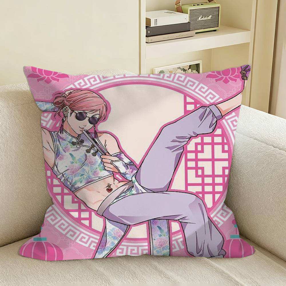 YURI BL Anime YYarichin BClub Square Sofa Pillow Cover Solid Color Living Room Home Decor Cushion Case