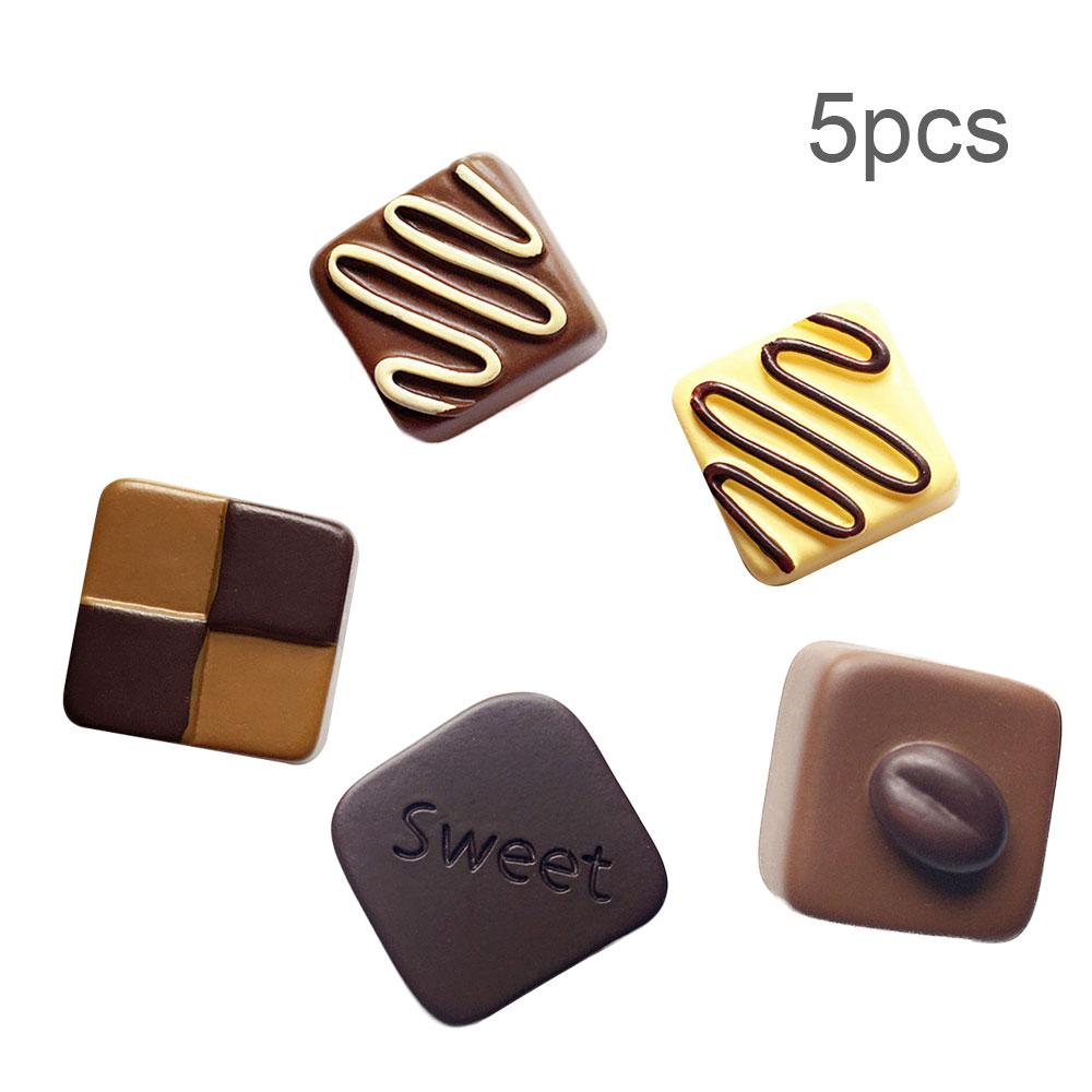 5 bucăți de simulare pentru jocuri cu mâncare, ciocolată, rășină, design artistic, tridimensional, drăguț, decor pentru casă, magnet pentru frigider, decorare pentru frigider