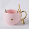 Simple Golden Cat Ceramic Cup Student Couple Drinking Water Cup Office High Looking Cute Gift Mug
