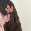 Maple Leaf Leather Duck Bill Clip Hairpin Women  Disc Hair Broken Hair Side Clip Hair Clips For Girls Hairbows For Girls