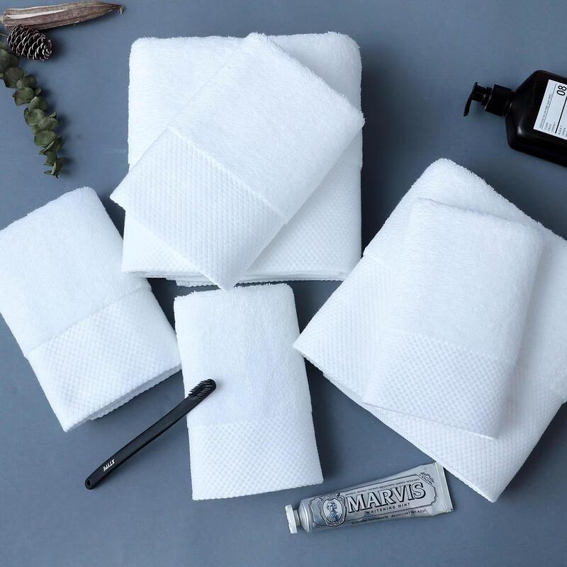White Pure Cotton Hotel Bath Towel