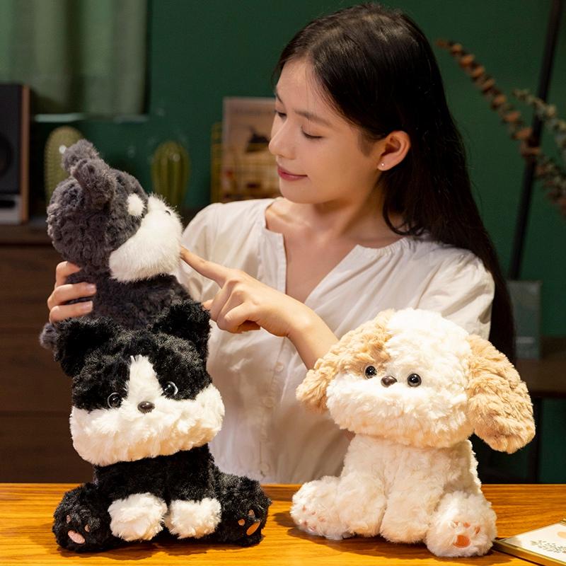 22cm Cartoon Cute Sit Puppy Dog Plush Toys Stuffed Animal Soft Baby Appease Sleep Doll Toys for Boy Girl Birthday Gift