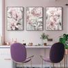 Pink Floral Posters Print for Nordic Bathroom Living Room Flower Wall Art Canvas Painting Home Wall Decor Pictures Farmhouse