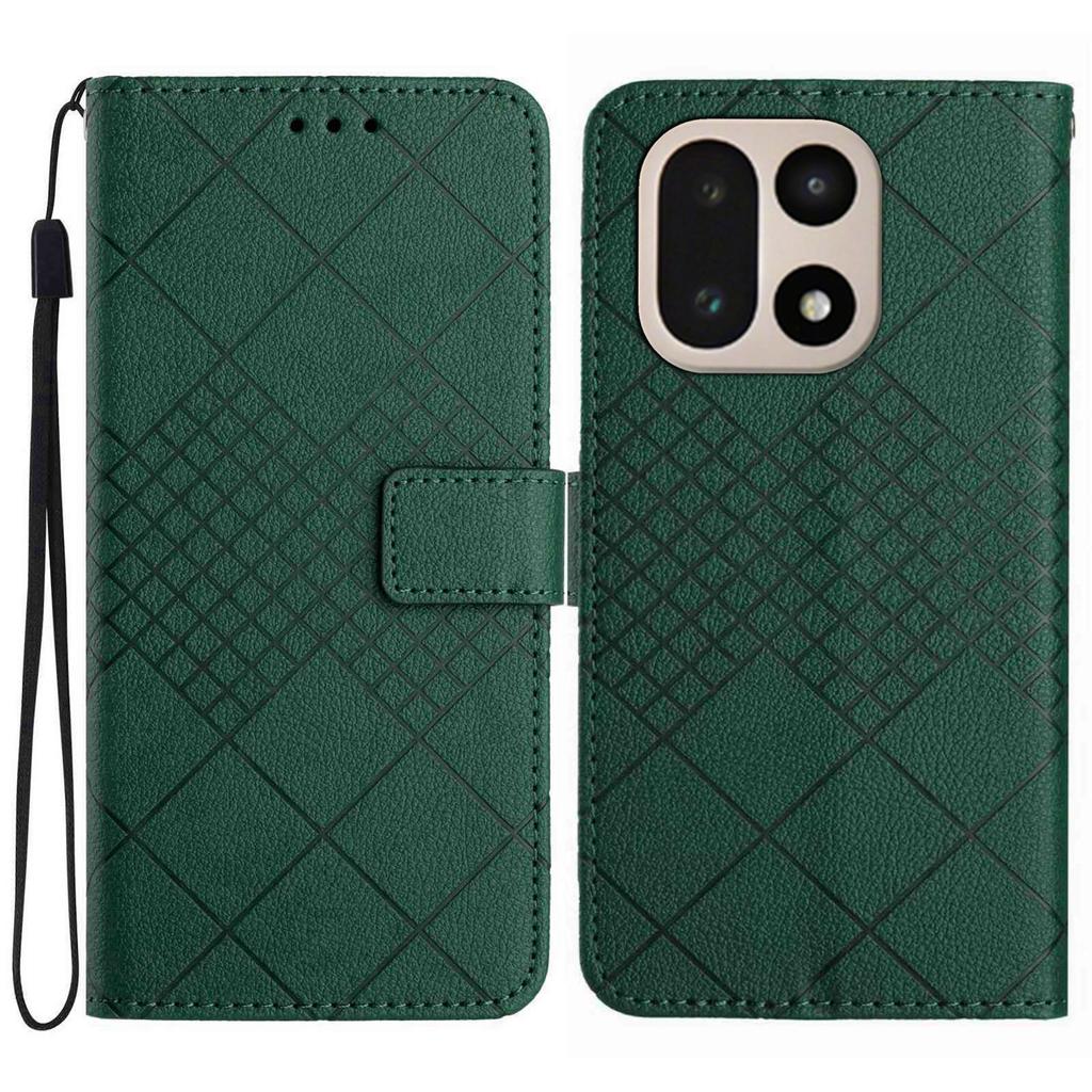 Etui Portfel z Wytłoczeniem ze Skóry PU Flip Folio Pokrowiec na Telefon dla OnePlus 15 5G