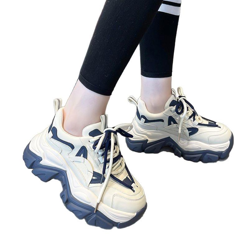 Korean Version of the Popular Dad Shoes Women 2025 Summer New Internet Celebrity Versatile Thick Sole Height Increase Running Sports Leisure Cloth