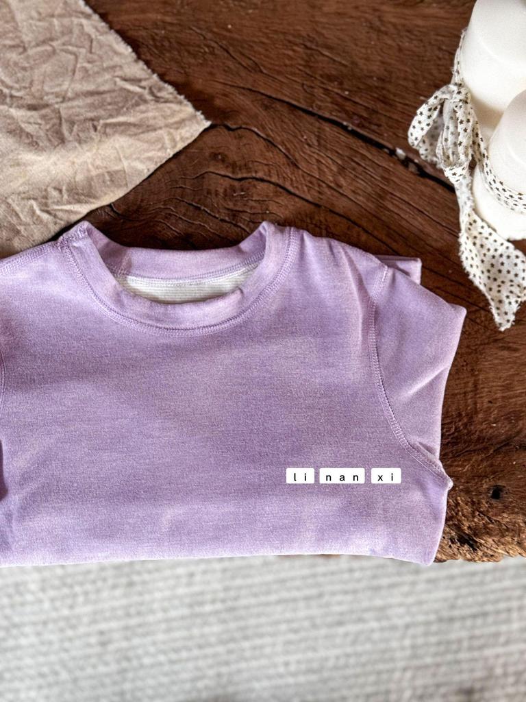 Children's Fleece-Lined Autumn Pants with Knee Pads - Warm, One-Piece Base Layer for Boys and Girls