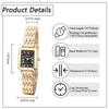 Square Watch Women Waterproof Gold Analog Display Fashion Quartz Watch Women Accessories - Birthday Anniversary Mother's Day Christmas Valentine's