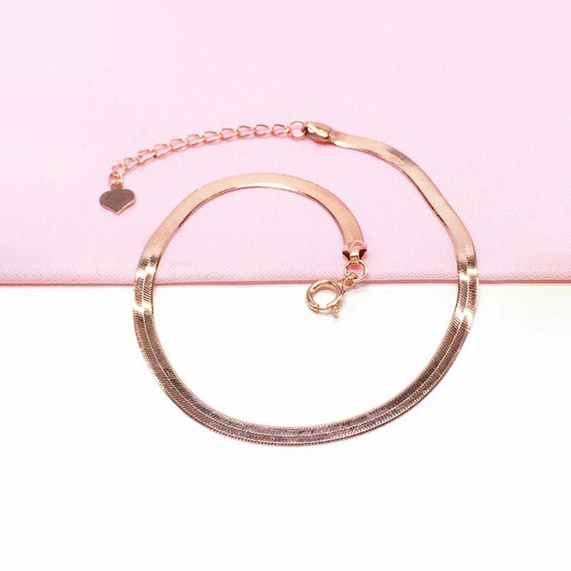 Purple Gold Fashion Trend Net Version Shiny Snake Skin Rose Gold Shiny Fashion Color Gold Bracelet Women