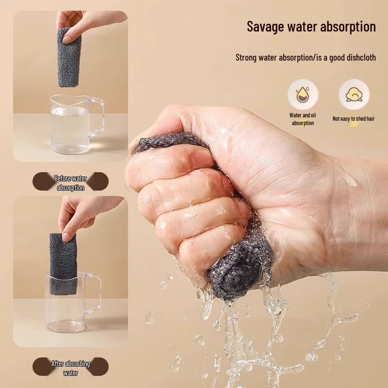 Reusable and Disposable Kitchen Dishcloths - Thick, Washable, Dual-Use Wet & Dry Scouring Pads
