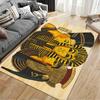 Ancient Egyptian Pharaoh Artwork Rug Non-slip rug suitable for living room and bedroom sofas.
