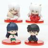 4pcs/set Anime INUYASHA Cute Figure Model Toys 5cm