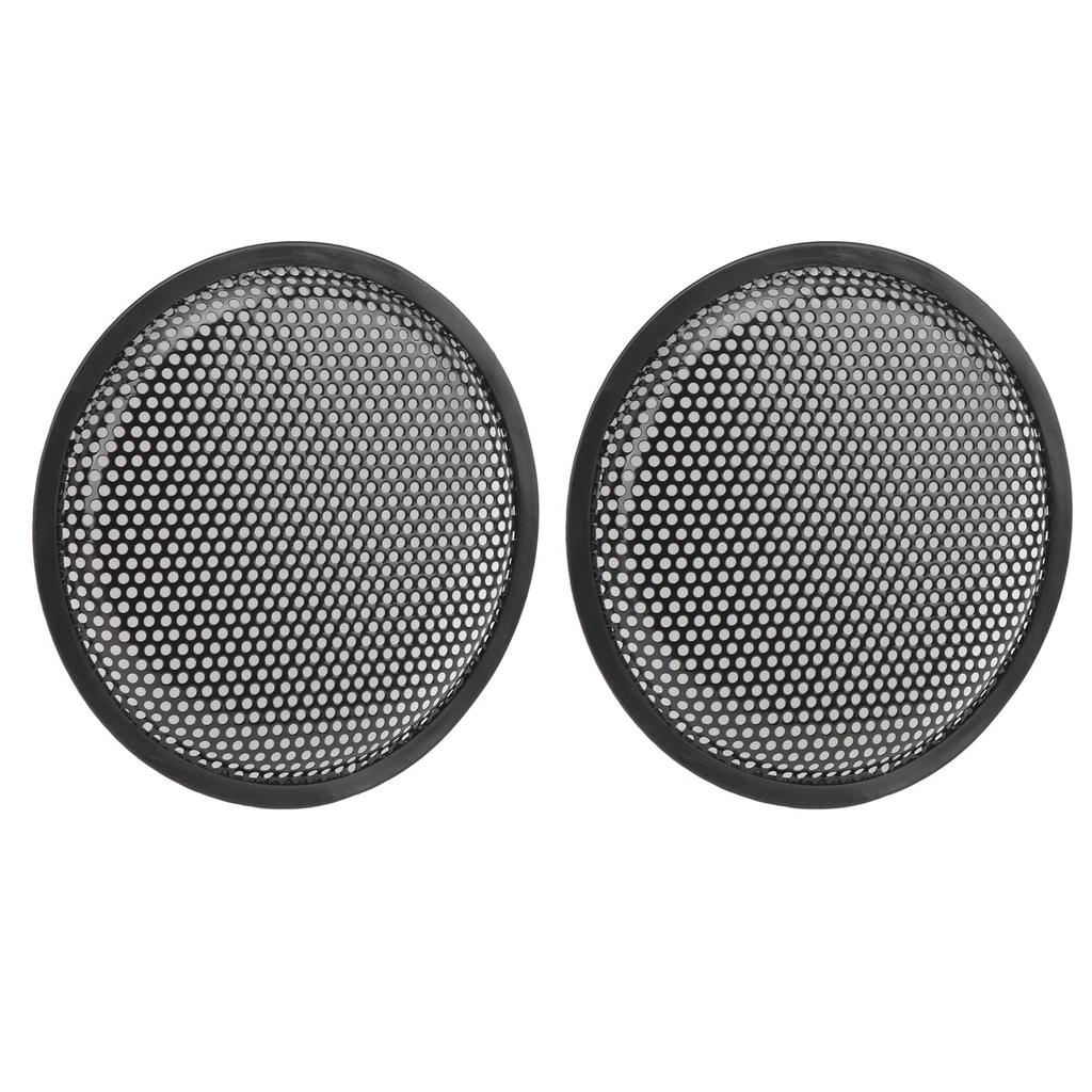 2Pcs Speaker Grill Cover 8 Inch Car RV Black Metal Iron Subwoofer Mesh Grill Cover
