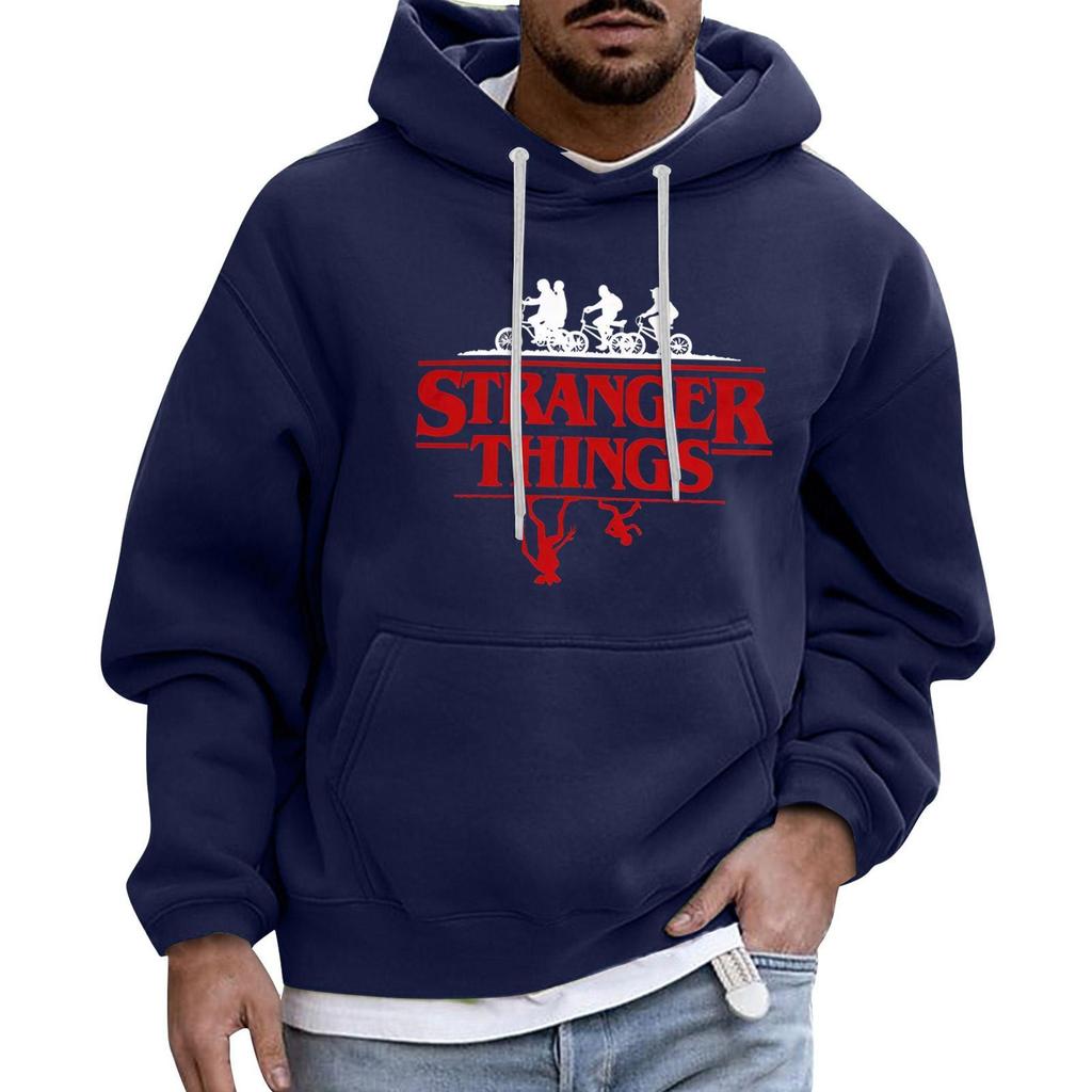 Pánská Sportovní Volnočasová Dlouhý Rukáv S Kapsou S Kapucí Kapuce Mikina