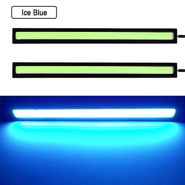 2 PCS Super Bright 17CM LED COB Fog Bulb Car DRL LED Strip Daytime Running Light bar 12V 6500K Auto Interior Styling Lamp