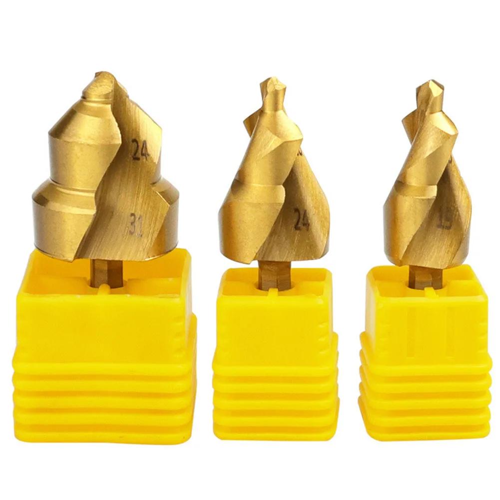 3pcs Water Pipe Expansion Drill PPR Lifting Drill Bit Hexagon Shank Step Drill Bits Plumber Electrician Pipe Drilling Bit